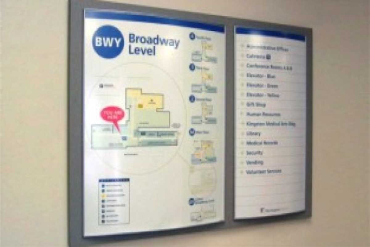 subway directory sign