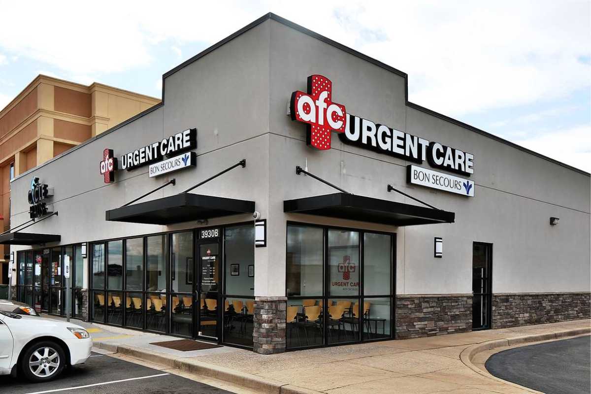 AFC Urgent Care exterior showing logo and sign/ letters