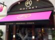 commercial retractable awning outside rocket restaurant