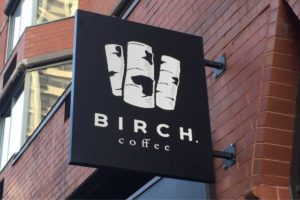 Sign for Birch Coffee