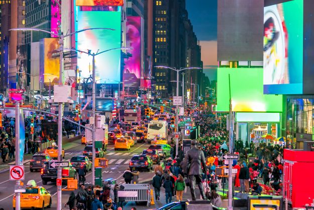 Times Square, iconic street of Manhattan in New York City